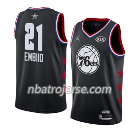 Män Philadelphia 76ers Tröja Joel Embiid 21 2019 All-Star Jordan Brand Svart Swingman